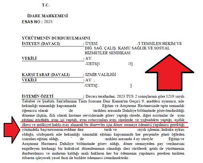 SAHU (Sözleşmeli Aile Hekimliği Uzmanlığı) Eğitimindeki Rotasyonda Geçen Süreler İçin Teşvik Ödemesi yapılmaması işlemine Mahkeme "Dur" dedi.